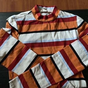 Forever 21 multi colored striped long sleeve